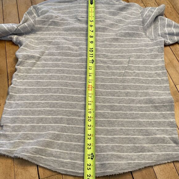 Abercrombie & Fitch Men’s XL Thermal Sweater Muscle Grey Striped Pullover - Picture 10 of 10